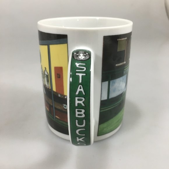 Starbucks Chaleur Nighthawks Edward Hopper Diner Coffee Mug 12 oz D Burrows - Picture 4 of 6